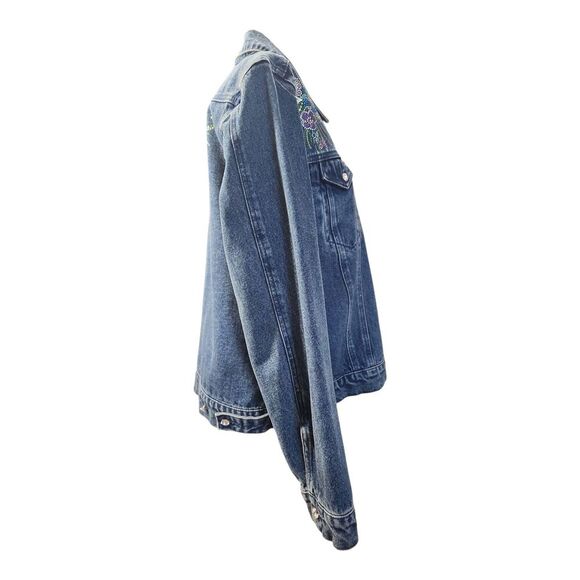 Christine Alexander Denim Jacket Women L Blue Vintage Western Rhinestone Bling - Picture 3 of 16
